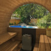 sauna barril vistas interior