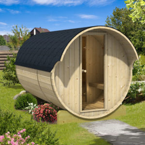 sauna barril madera exterior