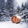 sauna exterior madera nieve